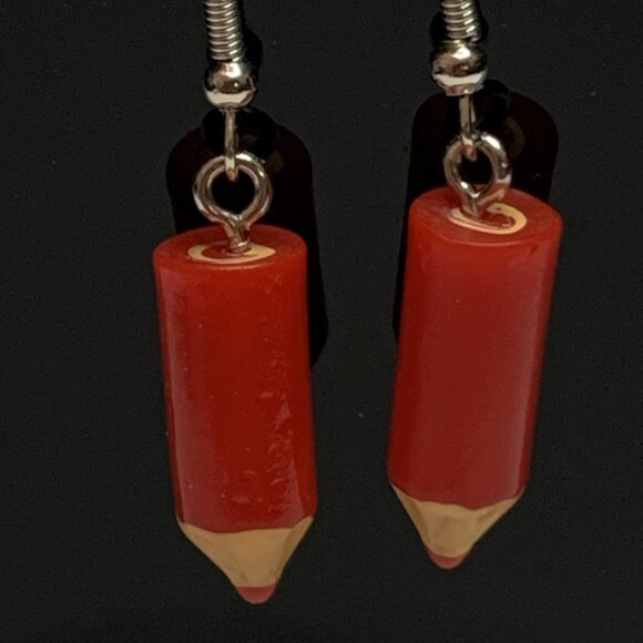 Pencil Earring, Teacher Earring, Teacher Appreciation Gift, School Earring, Art - Picture 1 of 4